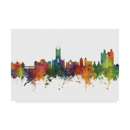 Michael Tompsett 'Stoke-On-Trent England Skyline Ii' Canvas Art,16x24